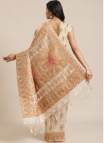 Weaving Silk Designer Traditional Saree in Cream