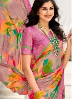 Weight Less Multi Colour Casual Saree
