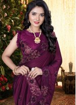 Whimsical Purple Party Trendy Saree