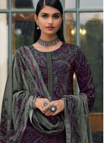 Whimsical Resham Velvet Purple Designer Pakistani Salwar Suit