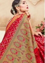 Whimsical Woven Red Designer Traditional Saree