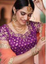 Wine Handloom silk Wedding Bollywood Lehenga Choli