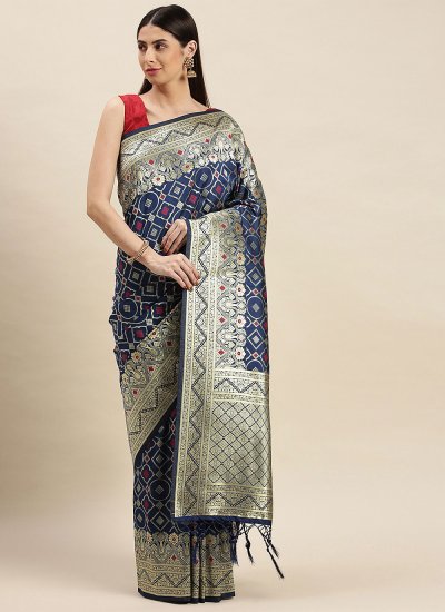 Winsome Grey Designer Traditional Saree