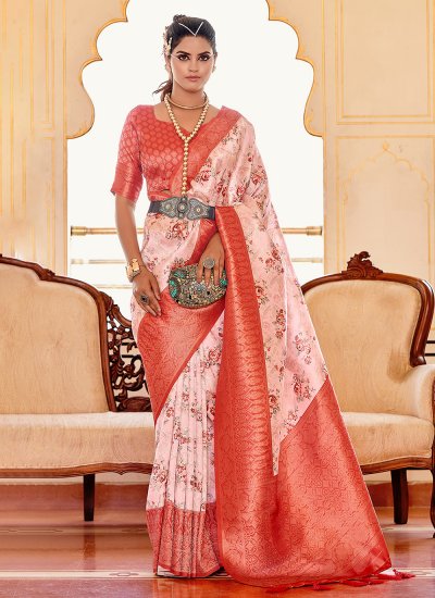 Winsome Silk Printed Trendy Saree