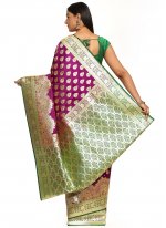 Woven Banarasi Silk Designer Traditional Saree in Purple