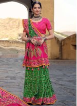 Woven Banarasi Silk Traditional Designer Saree in Green