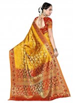 Yellow Bridal Trendy Saree