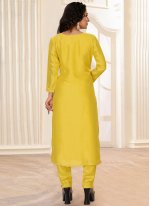 Yellow Color Designer Straight Suit