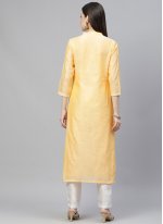 Yellow Color Party Wear Kurti