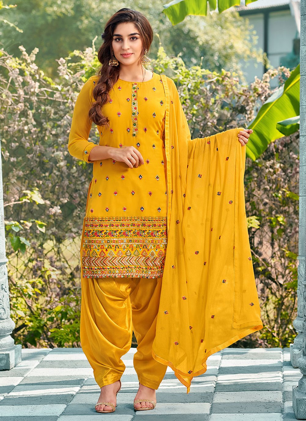 Yellow Salwar Straight Suits | bedazzledbyrani