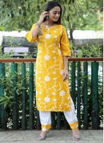 Yellow Festival Pant Style Suit