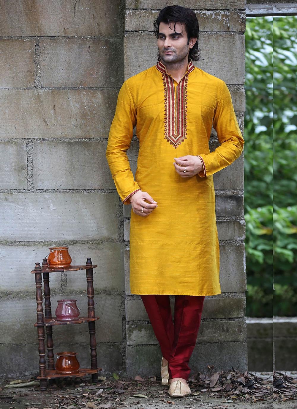 Yellow best sale kurta pyjama