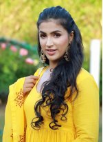 Yellow Printed Readymade Anarkali Salwar Suit