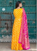 Yellow Silk Festival Readymade Suit