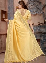 Yellow Silk Party Traditional Saree