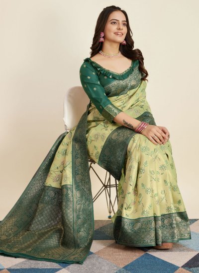 Adorning Green Classic Saree