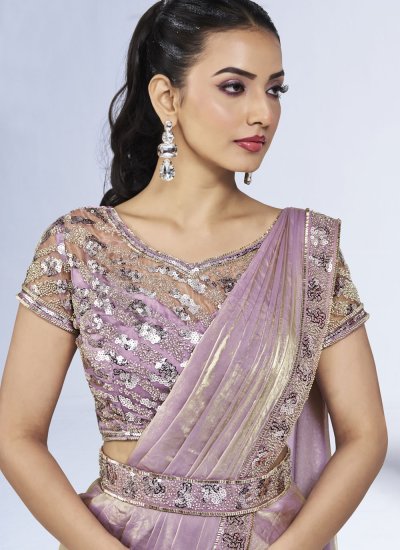 Adorning Khatli Work Ceremonial Contemporary Saree