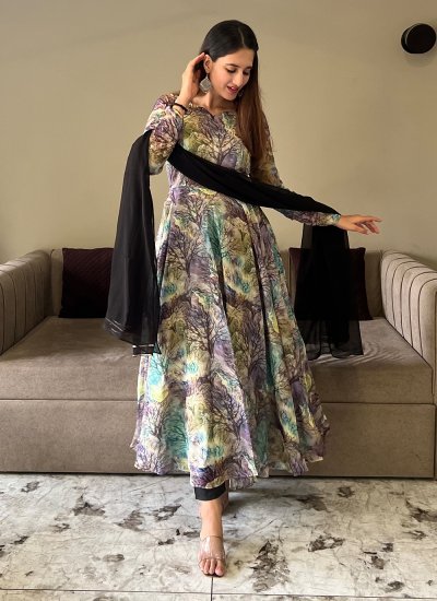 Aesthetic Multi Colour Party Salwar Suit