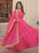 Affectionate Pink Designer Gown