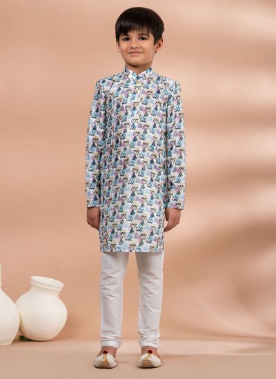Aspiring Fancy Fabric Digital Print Multi Colour Kurta Pyjama