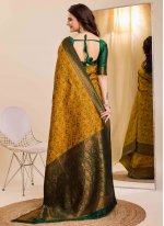 Astonishing Jacquard Work Kanjivaram Silk Trendy Saree