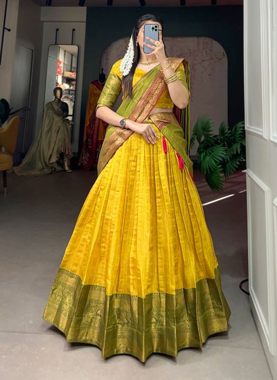 Kanjivaram Silk Lehenga Collection* 😍👜 ✨_Look attractive wearing an  Indian Classical Kanjivaram lehenga. you're sure to beat the heat! C… |  Instagram