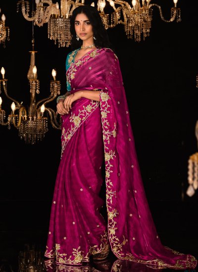 Beckoning Embroidered Fancy Fabric Trendy Saree