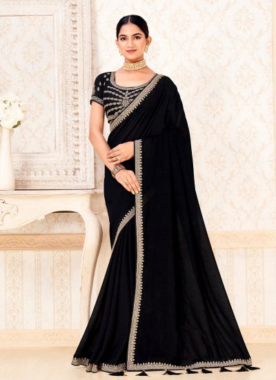 Black Reception Designer Traditional Saree