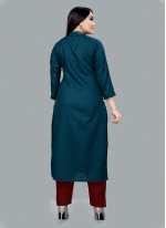 Blended Cotton Casual Kurti in Morpeach 