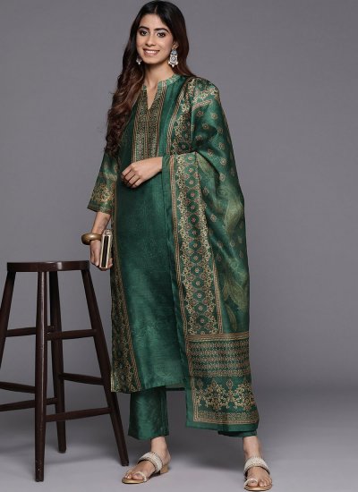 Blooming Chanderi Silk Trendy Salwar Suit