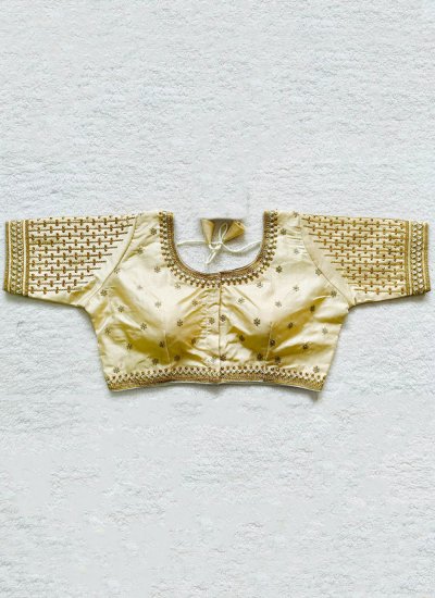 Blouse Embroidered Silk in Cream