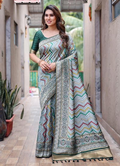 Blue Weaving Party Classic Saree