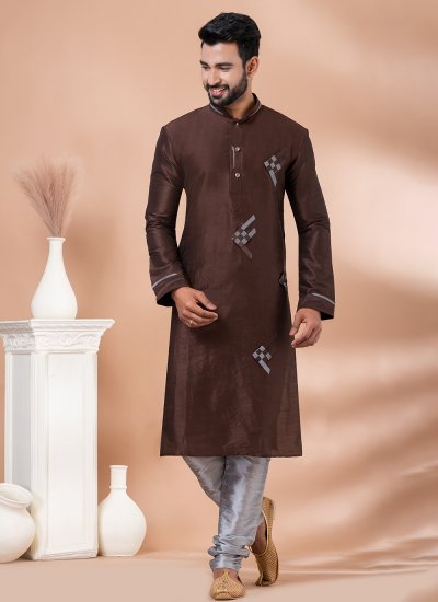 Buy Blue Silk Bourette Printed Floral Kurta Set For Men by Priyanka  Haralalka Online at Aza Fashions.