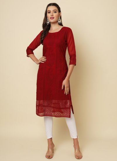 Captivating Georgette Party Wear Kurti
