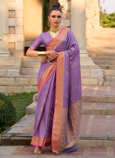 Catchy Weaving Silk Contemporary Style Saree