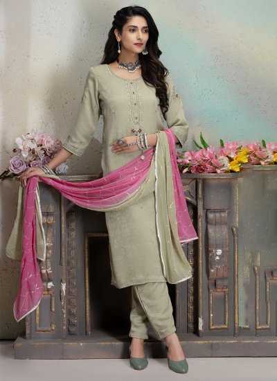Celestial Embroidered Silk Salwar Suit