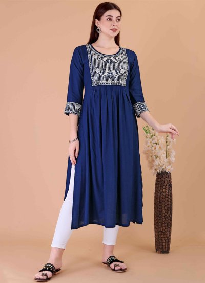 Charming Embroidered Casual Kurti