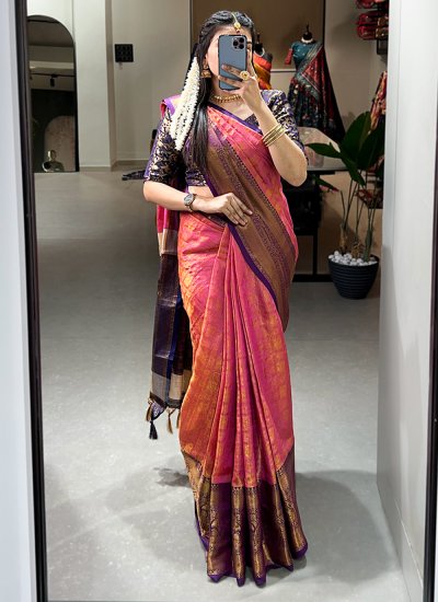 Classical Kanjivaram Silk Weaving Contemporary Saree