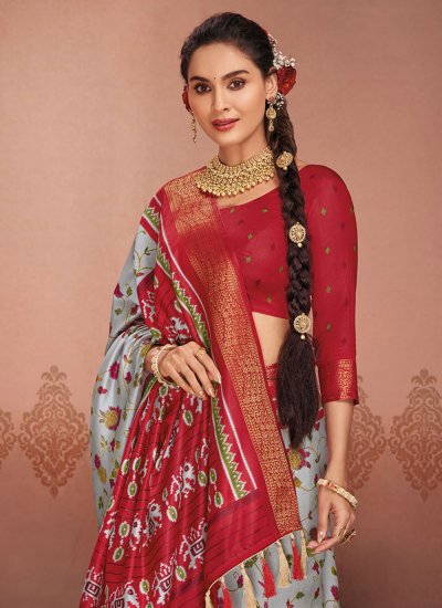 Classy Multi Colour Silk Designer Saree