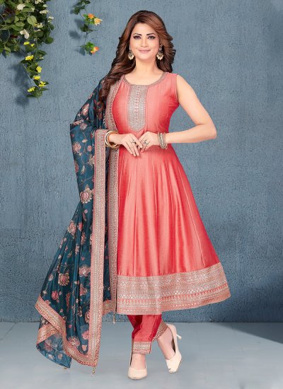 Compelling Rose Pink Salwar Suit