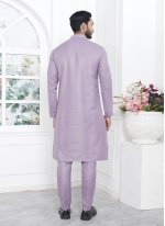 Cotton Lavender Kurta Pyjama