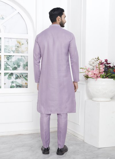 Cotton Lavender Kurta Pyjama