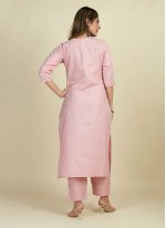 Cotton Rose Pink Printed Trendy Salwar Suit