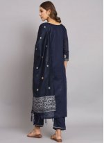 Cotton Silk Navy Blue Trendy Salwar Suit