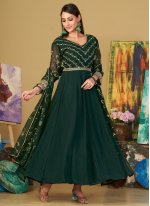 Cute Georgette Embroidered Salwar Suit