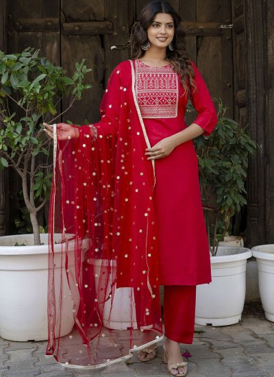 Dashing Embroidered Viscose Designer Salwar Suit