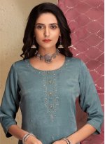 Dashing Silk Embroidered Trendy Salwar Suit