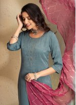 Dashing Silk Embroidered Trendy Salwar Suit