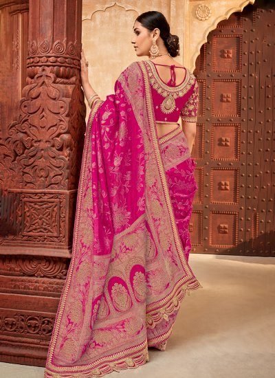 Dashing Silk Rani Contemporary Saree