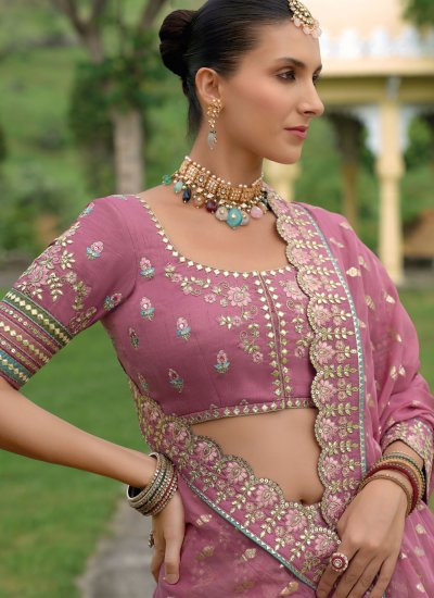 Delightsome Silk Khatli Work Designer Lehenga Choli